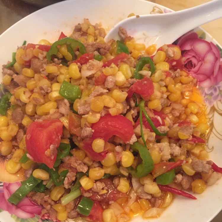 玉米炒肉末【超级下饭的快手家常菜】