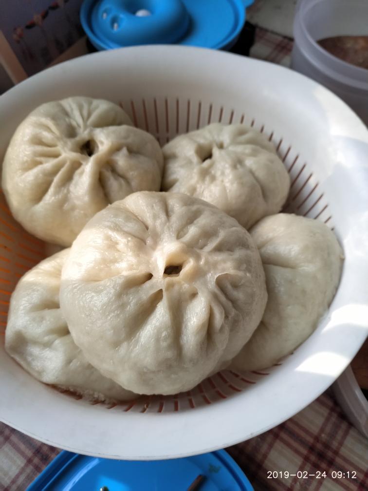 晚上发面早饭蒸包子