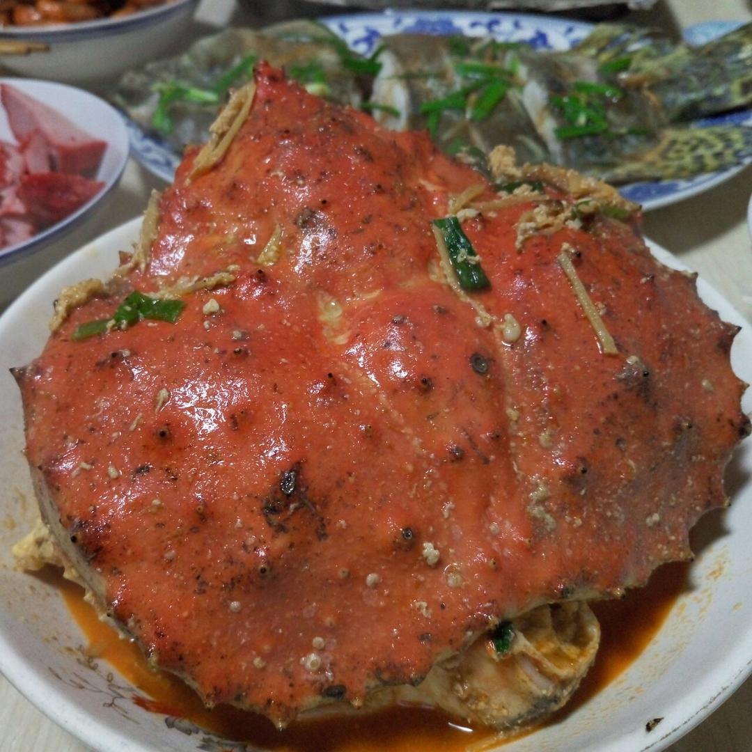 帝王蟹两吃（香烤+咖喱）