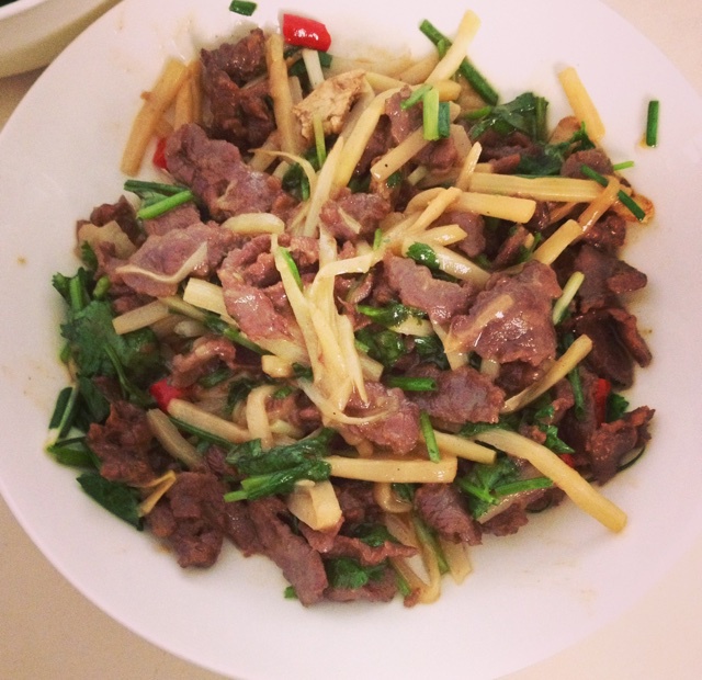 酸笋炒牛肉