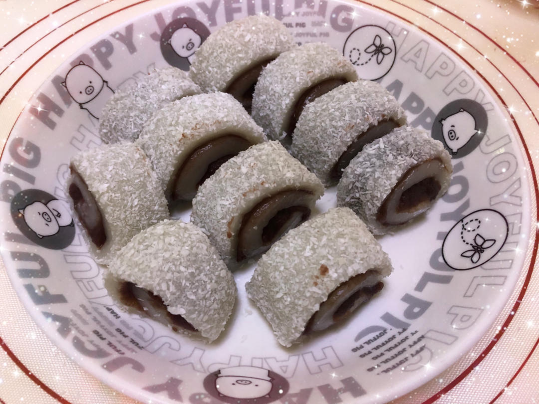 零失败！巨好吃的椰蓉豆沙糯米卷！