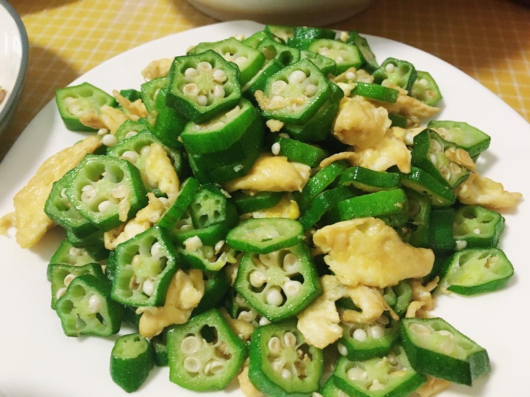 秋葵炒鸡蛋