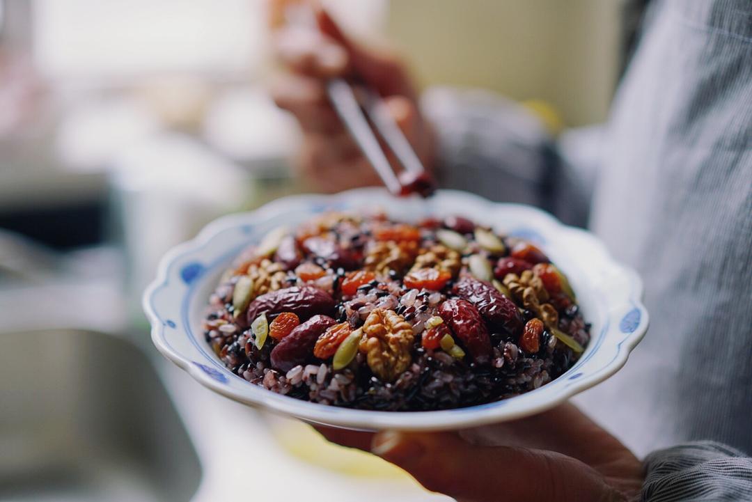 【猪油夹沙八宝饭】古法蒸糯米