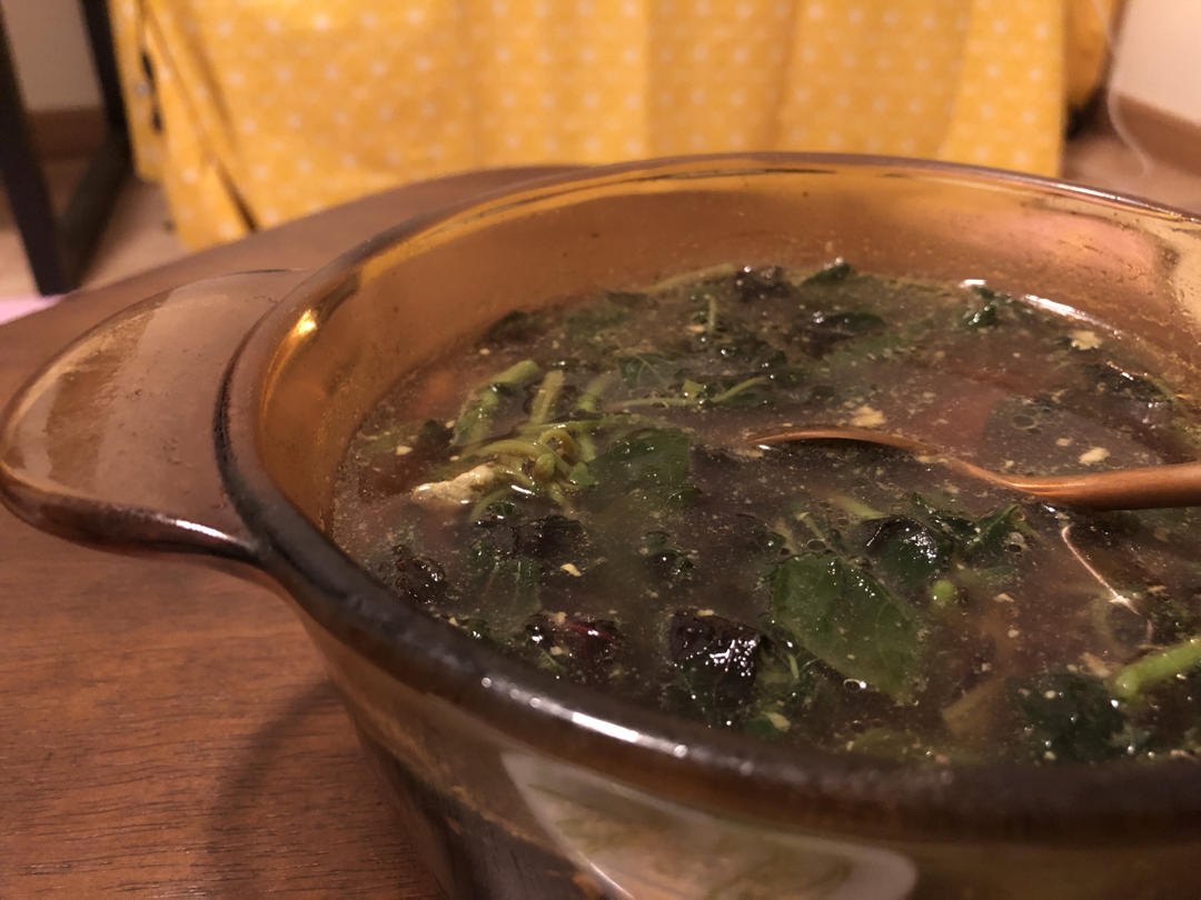上汤皮蛋苋菜