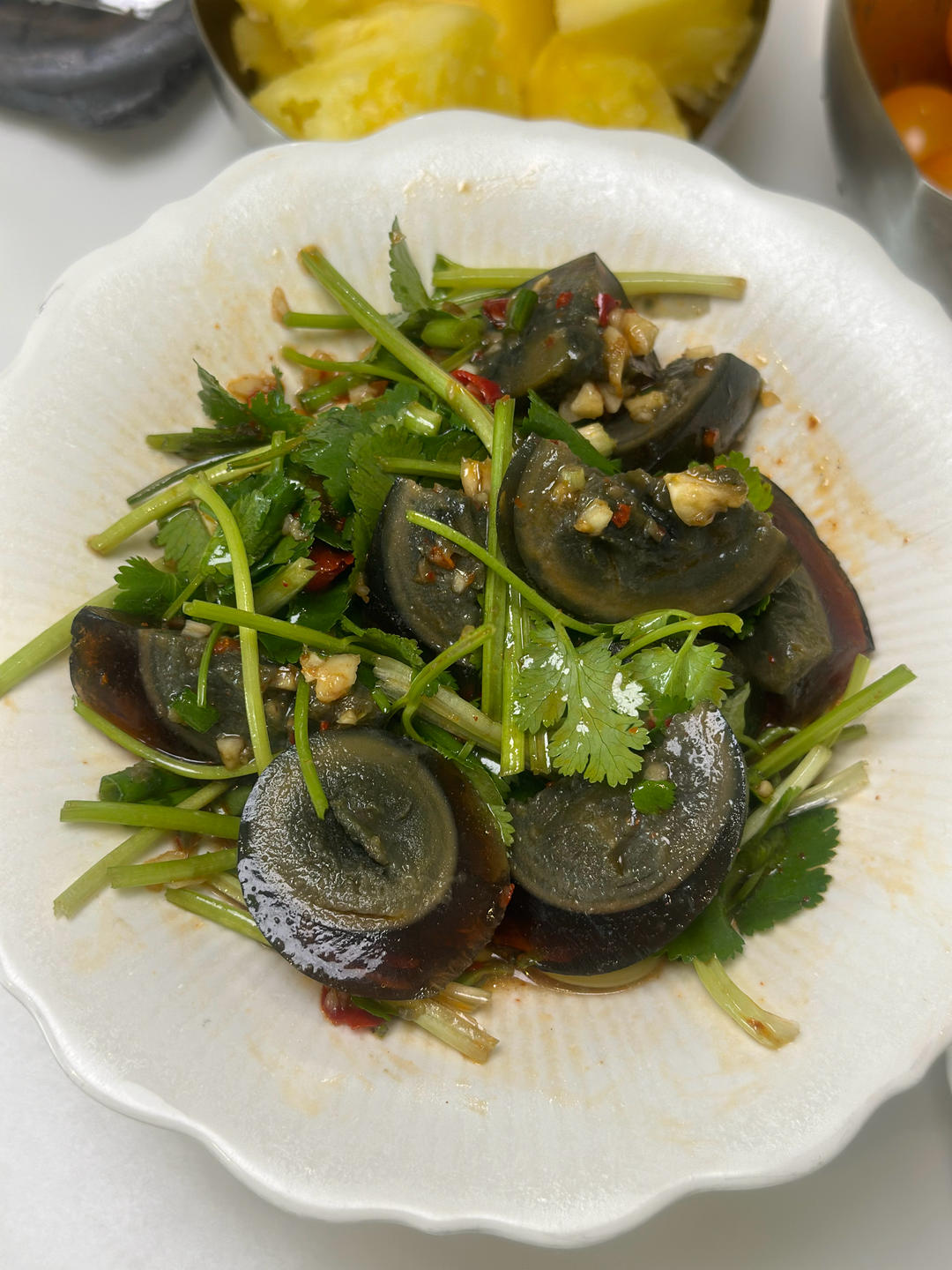 香菜拌皮蛋｜美味家常香辣开胃