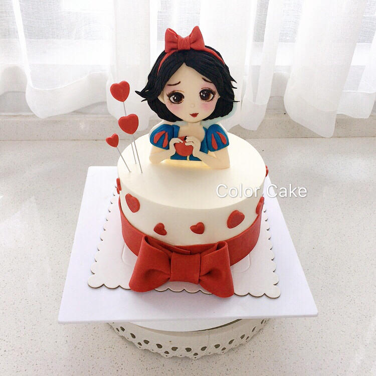 小熊半翻糖蛋糕（自制不晕色不混色不出水奶绒膏）