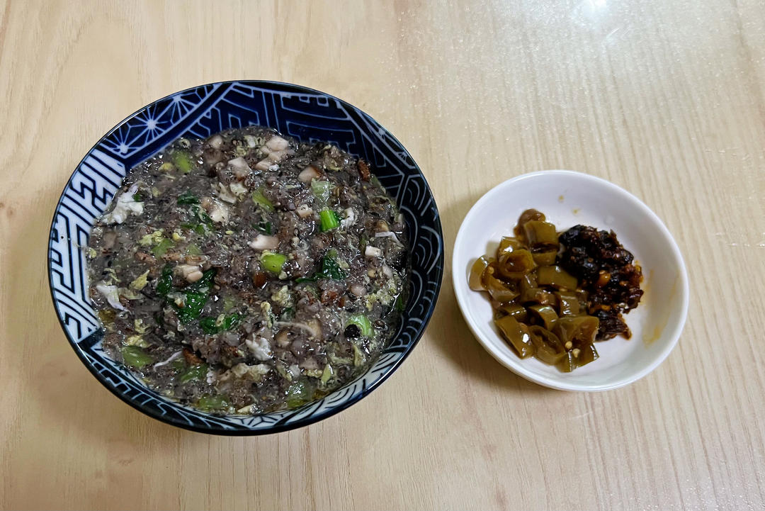 青菜香菇燕麦粥