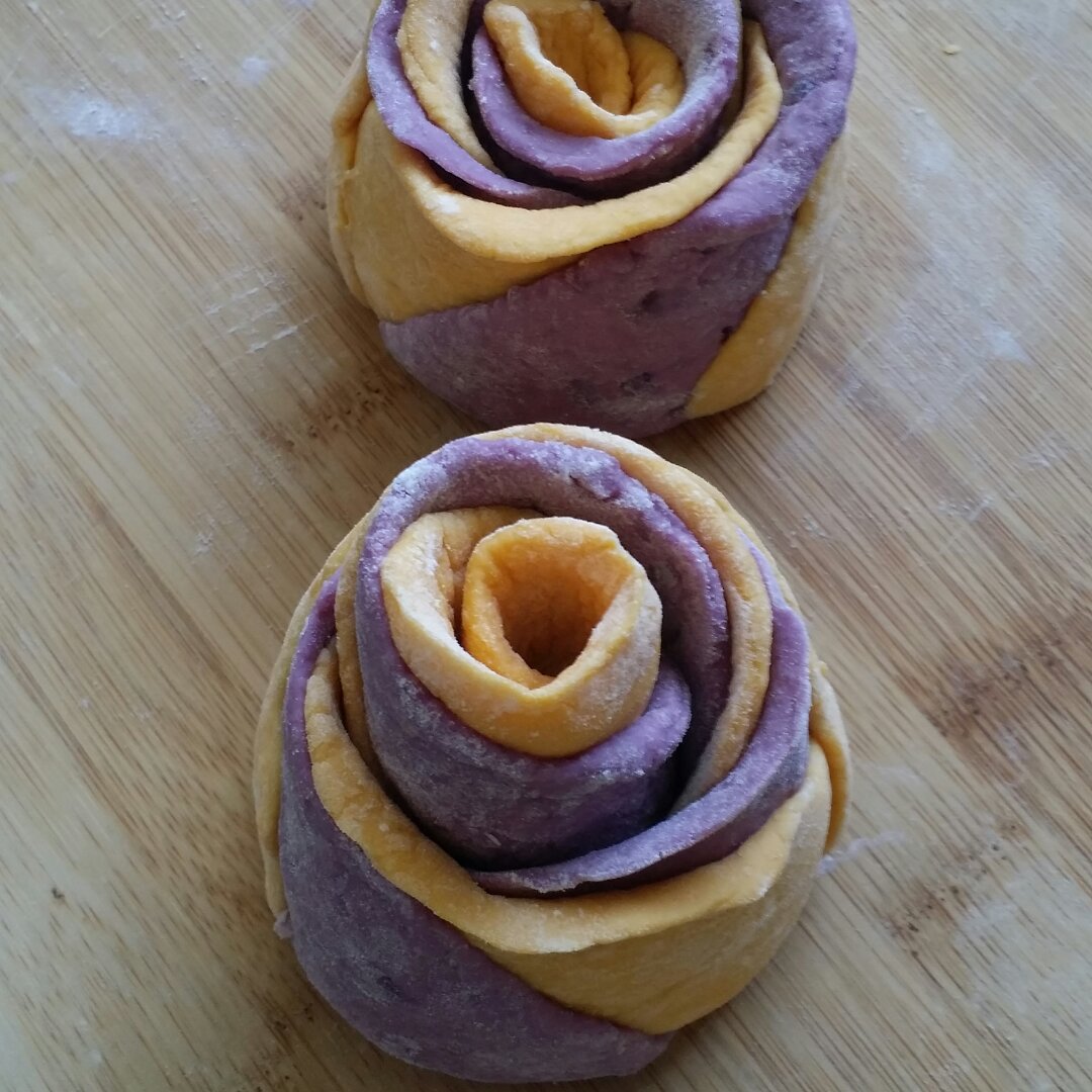紫薯玫瑰花馒头
