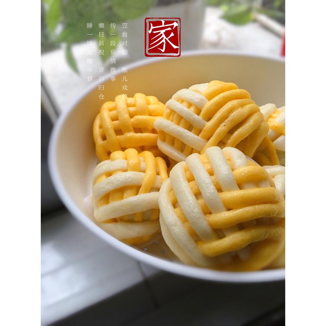 绣球豆沙馒头