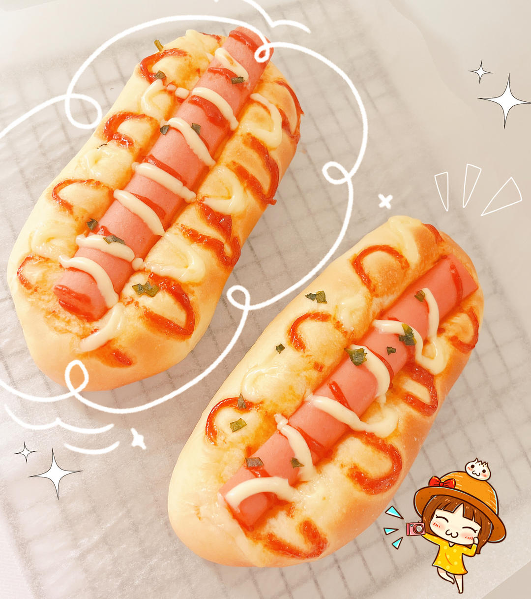 美味的香肠面包