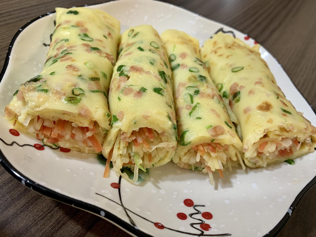 土豆丝鸡蛋卷饼