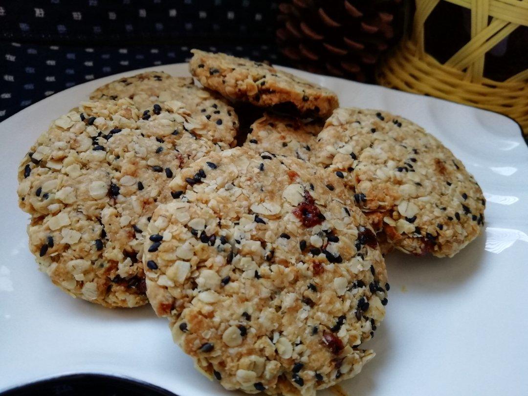 素食:有机燕麦芝麻大饼干