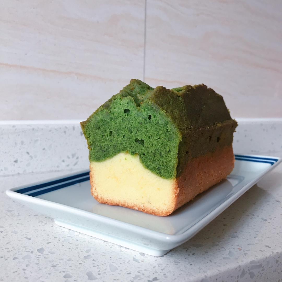 香草&抹茶双拼磅蛋糕（白菜磅）