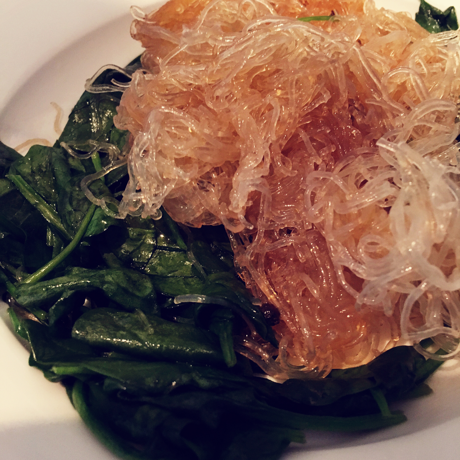 菠菜炒粉丝