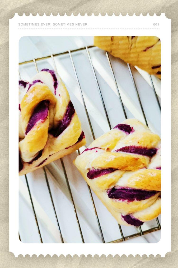 紫薯手撕吐司❗简单又好看的整形手法