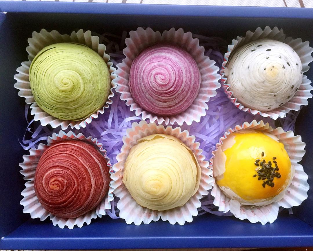 彩色蛋黄酥螺旋酥