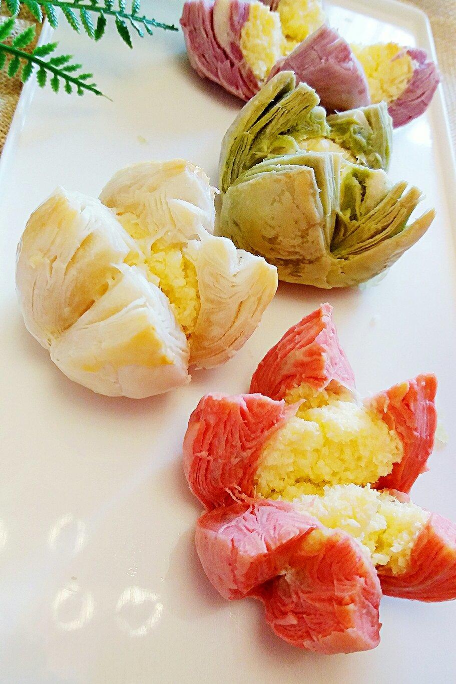 花开富贵之四种口味的椰蓉开口酥