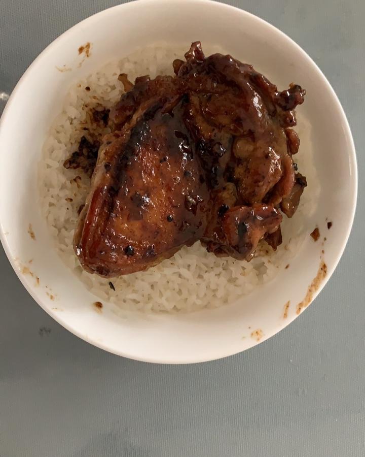 蒜香蜂蜜鸡腿饭