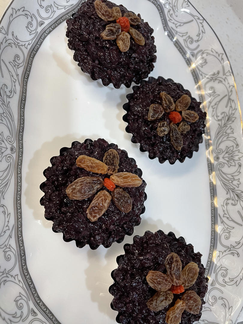 香甜养生的黑米糯米盏