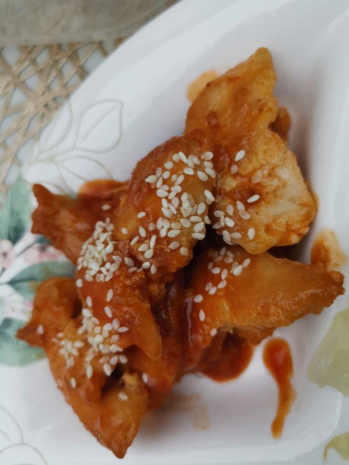 酸甜可口的糖醋里脊（鸡胸肉）