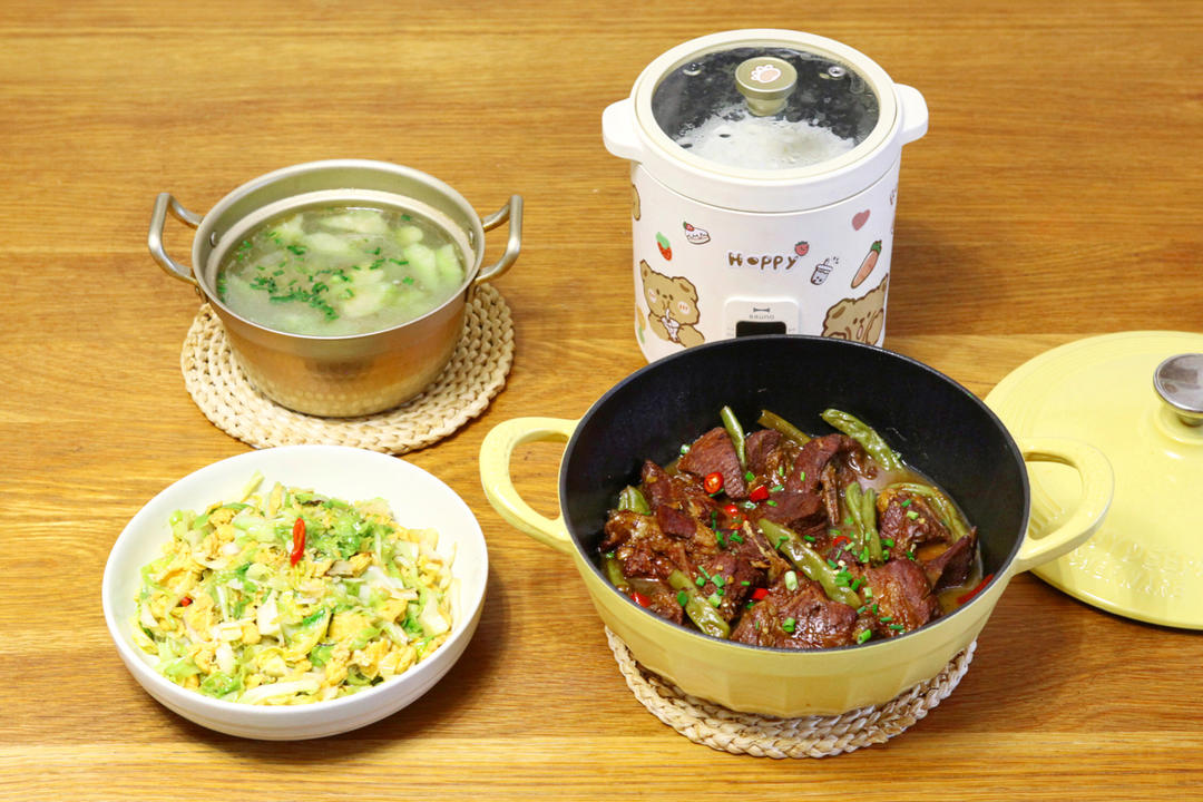 土豆豆角炖五花肉