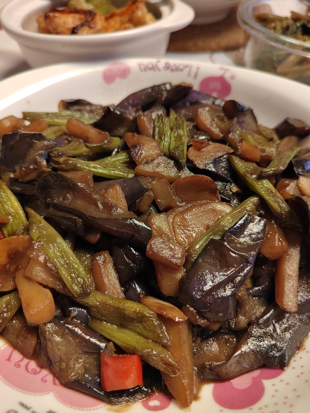土豆茄子炖豆角
