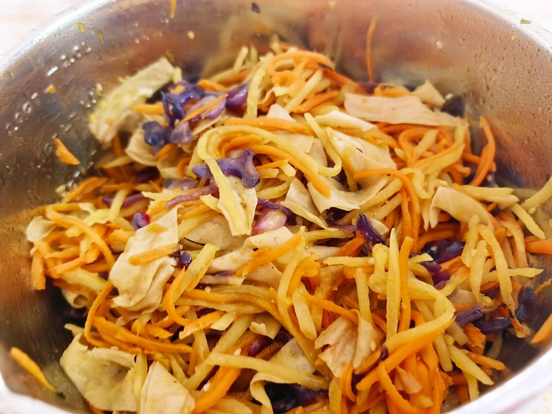 蔬菜拌豆皮的做法