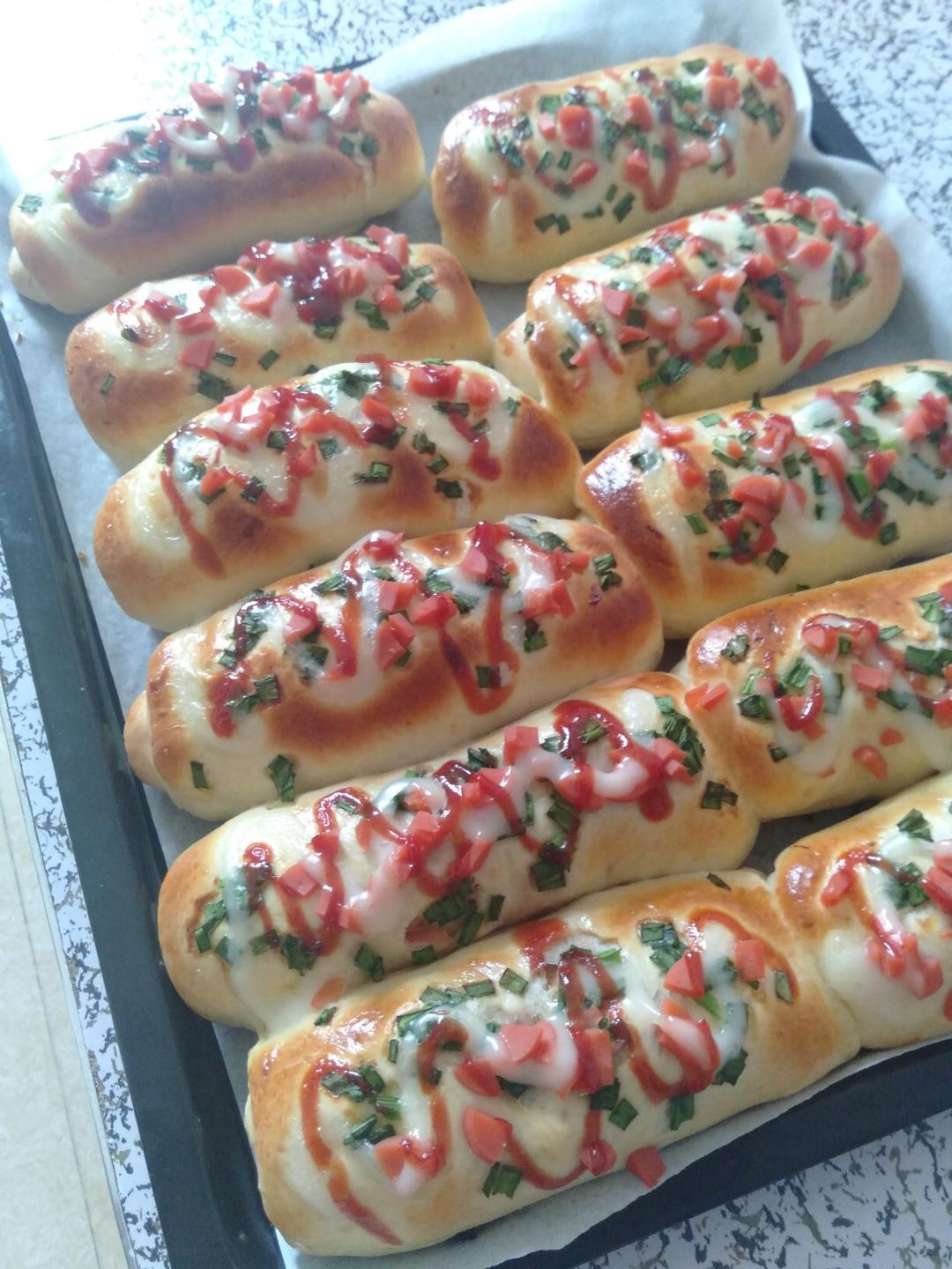 香葱火腿肉松面包