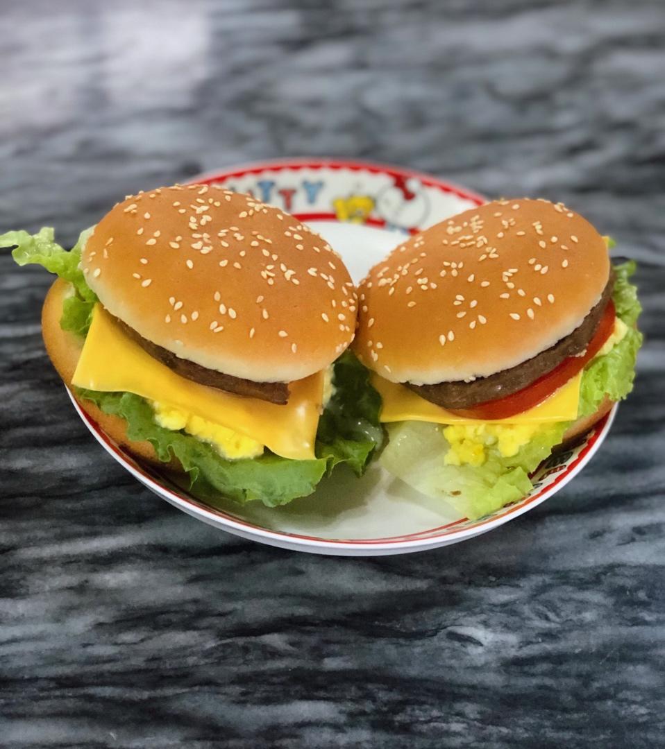 自制营养肉饼汉堡包