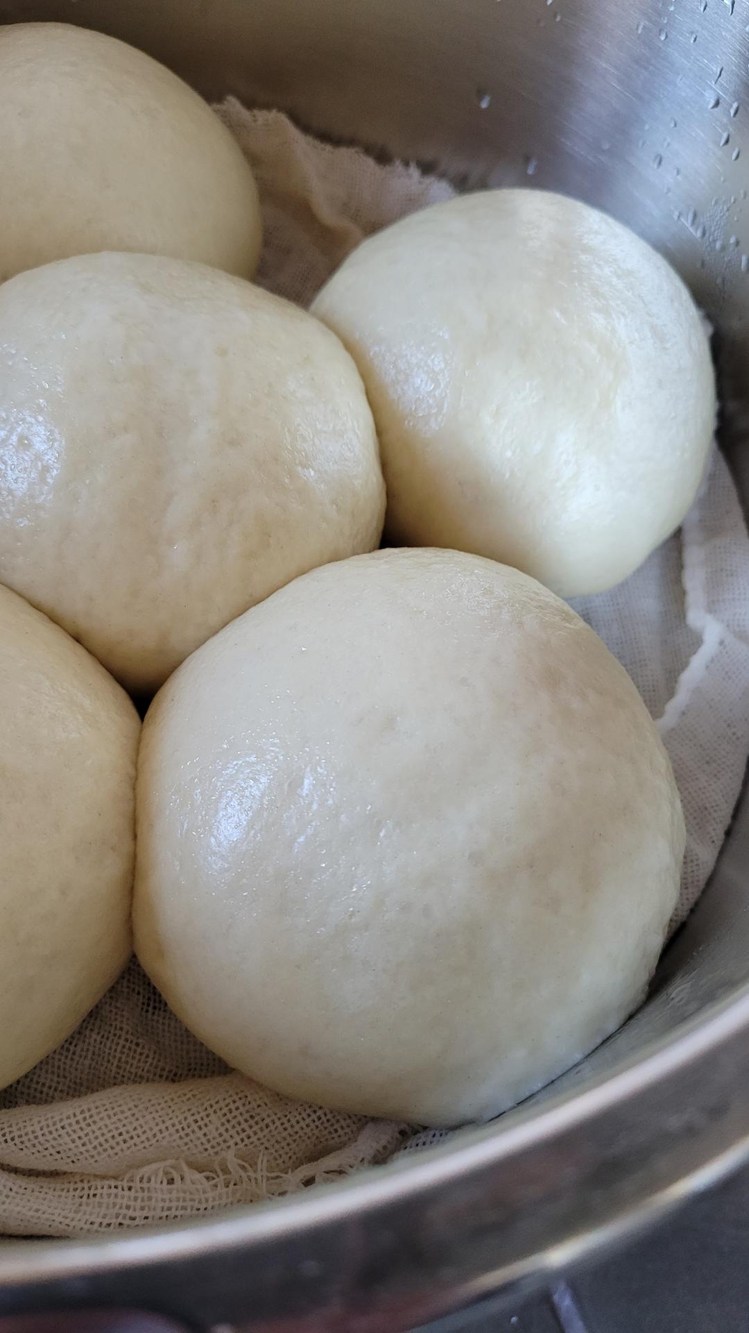烫面馒头（一次发酵，个个水光肌）