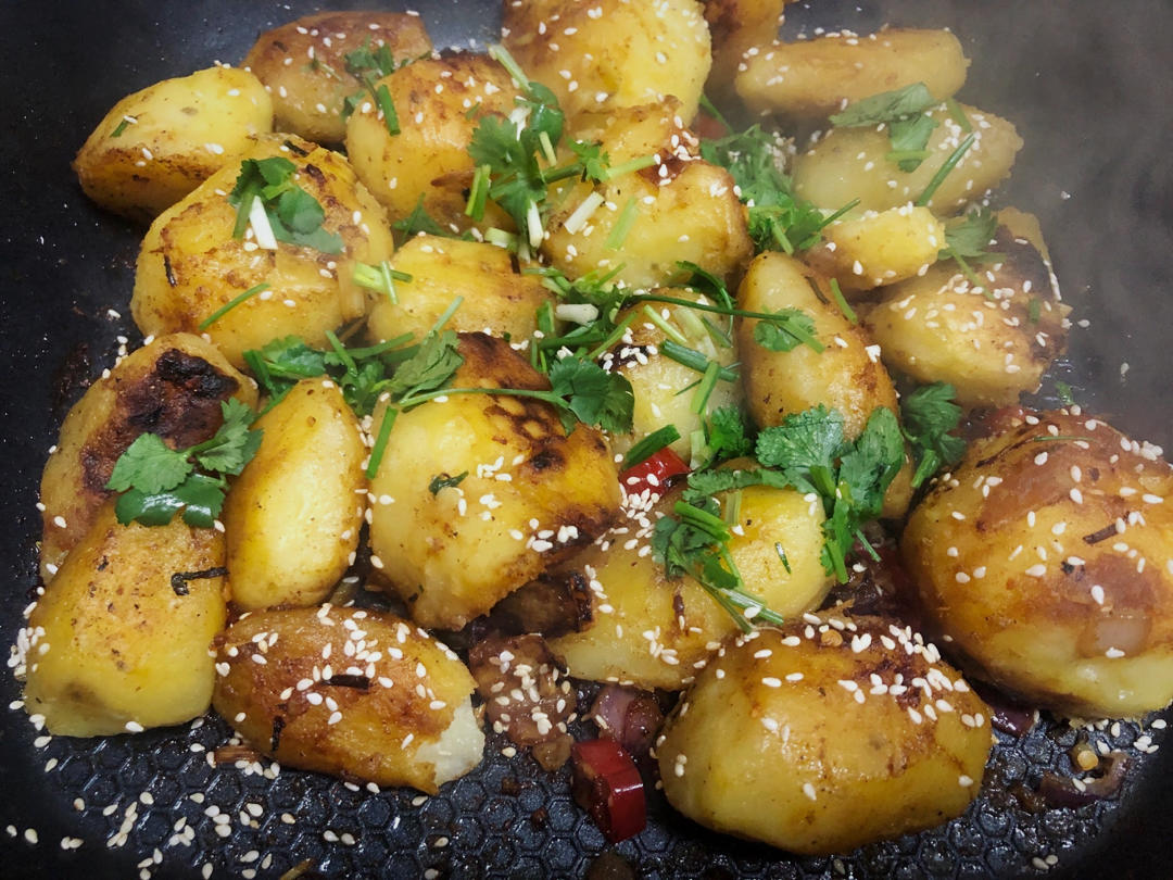 孜然香辣煎小土豆