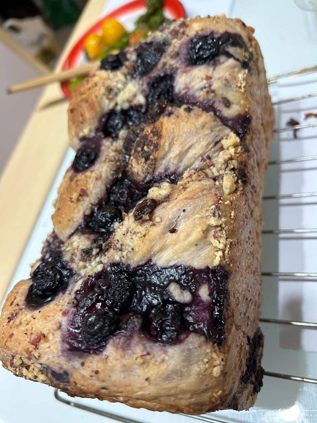 『美味与颜值并存』双重蓝莓吐司