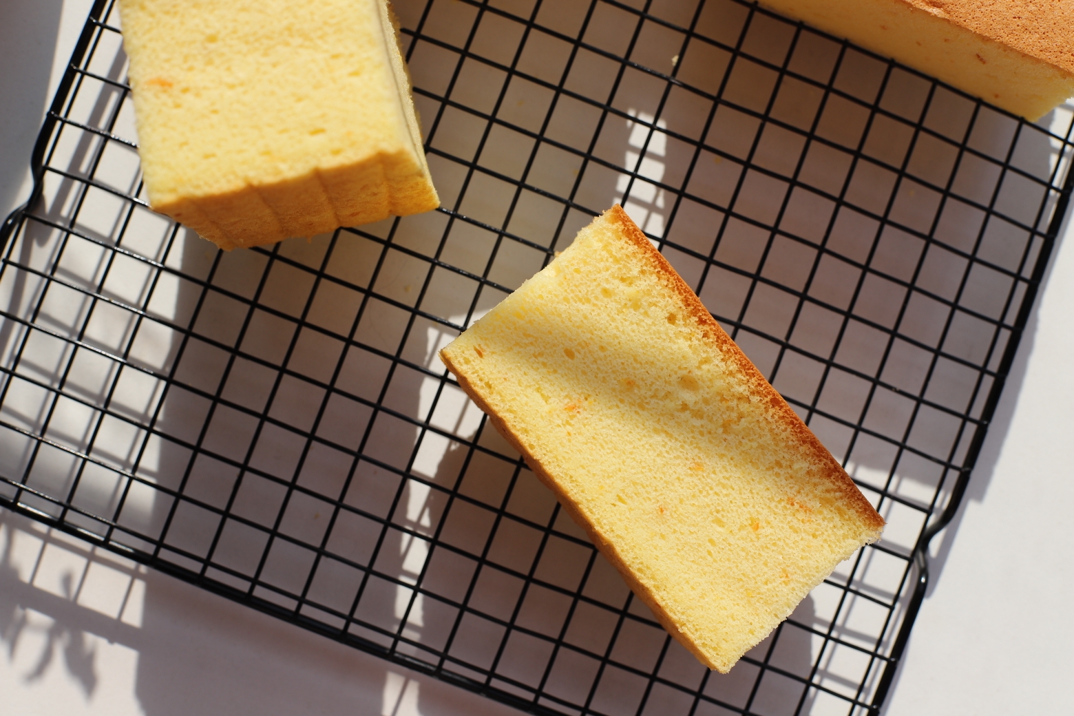 香橙古早蛋糕（烫面水浴法）的做法