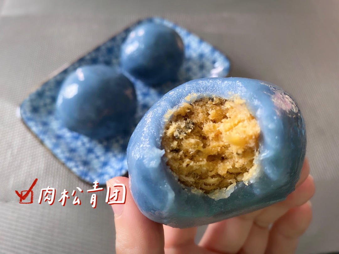 《Tinrry+》咸蛋黄肉松青团+红豆沙青团