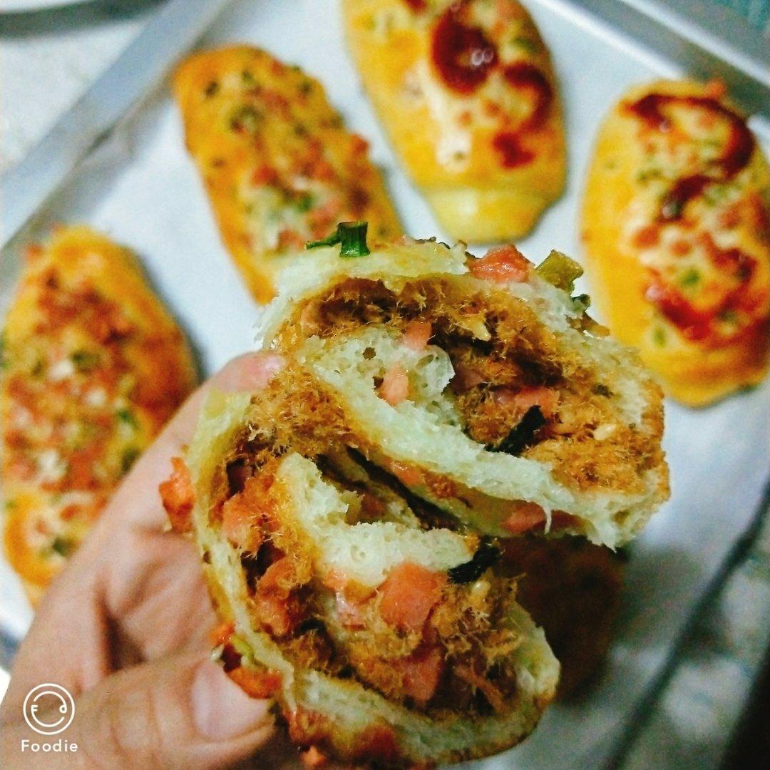 香葱火腿肉松面包