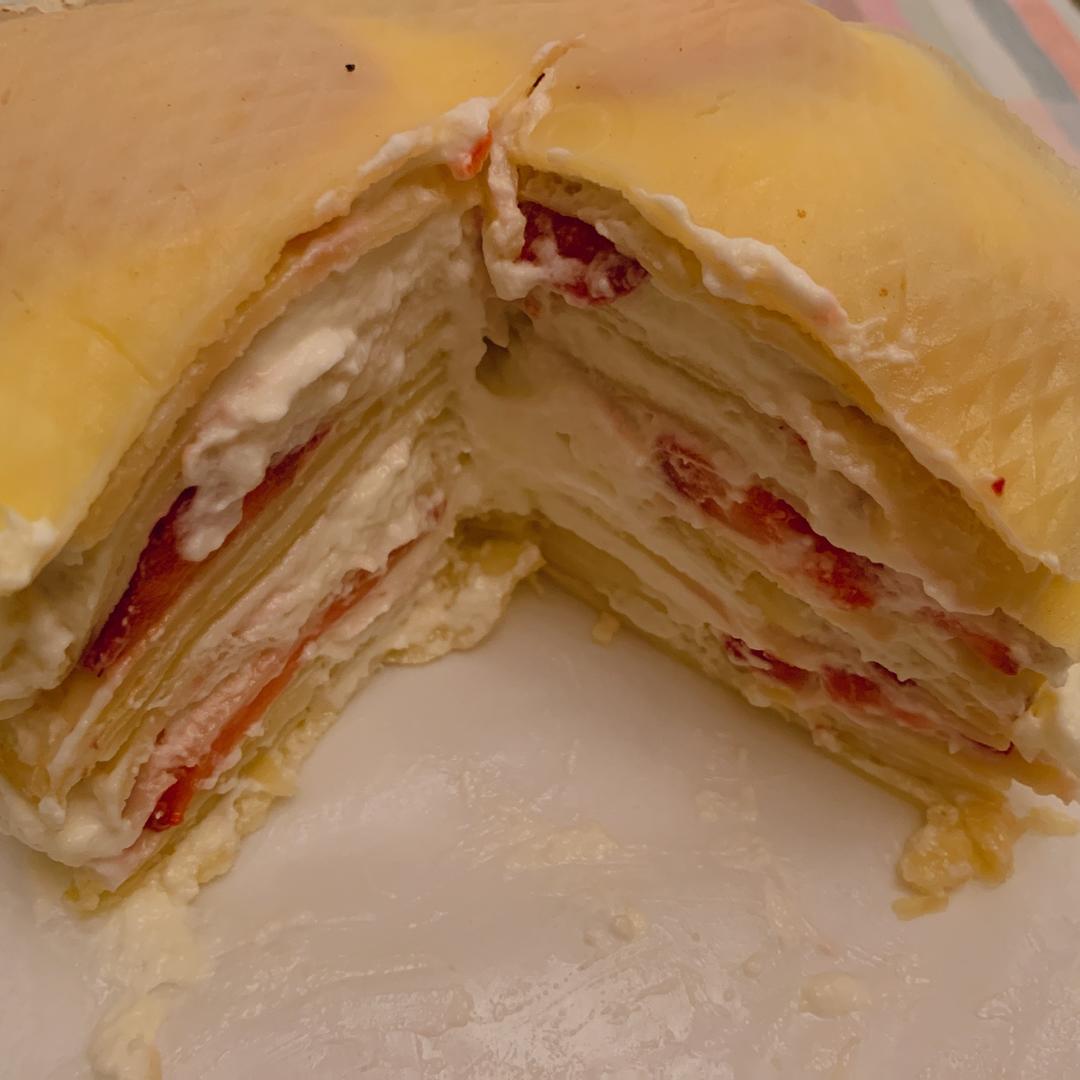 芒果千层蛋糕，100%成功告别煎皮无能