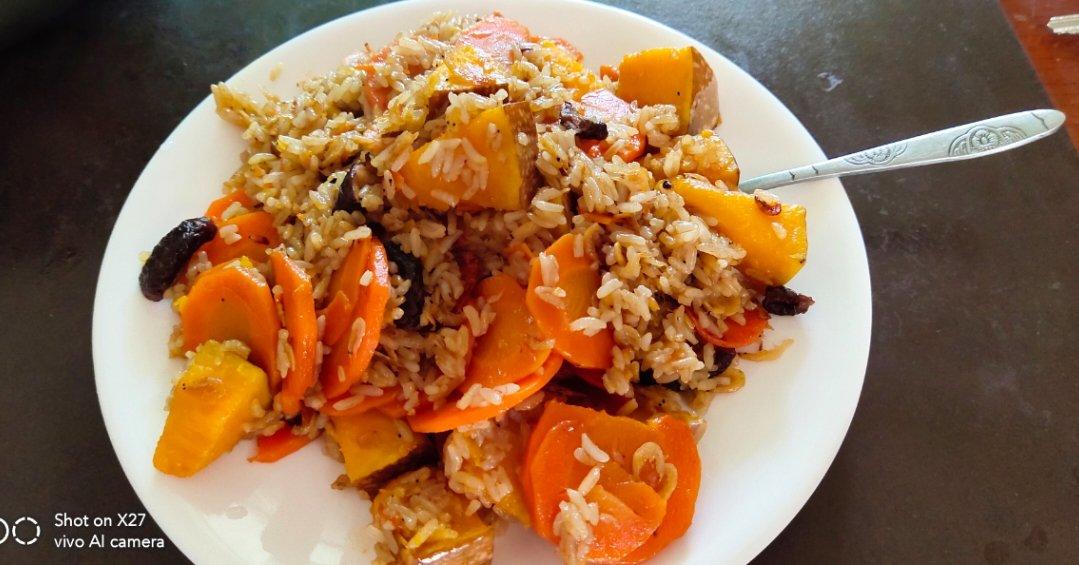 美味到不行的南瓜饭