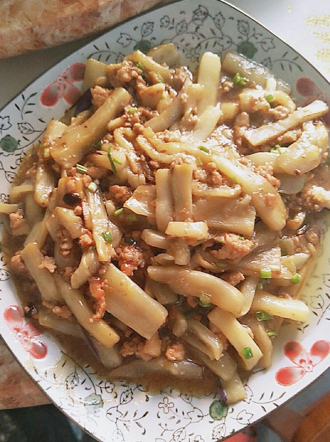 红烧肉沫茄子
