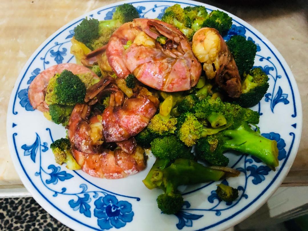西兰花炒虾仁