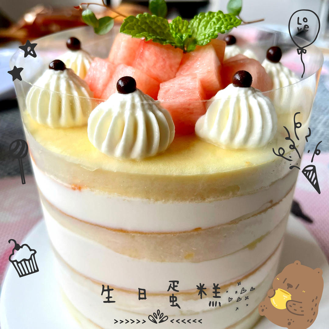 茉莉桃桃芝士奶油蛋糕