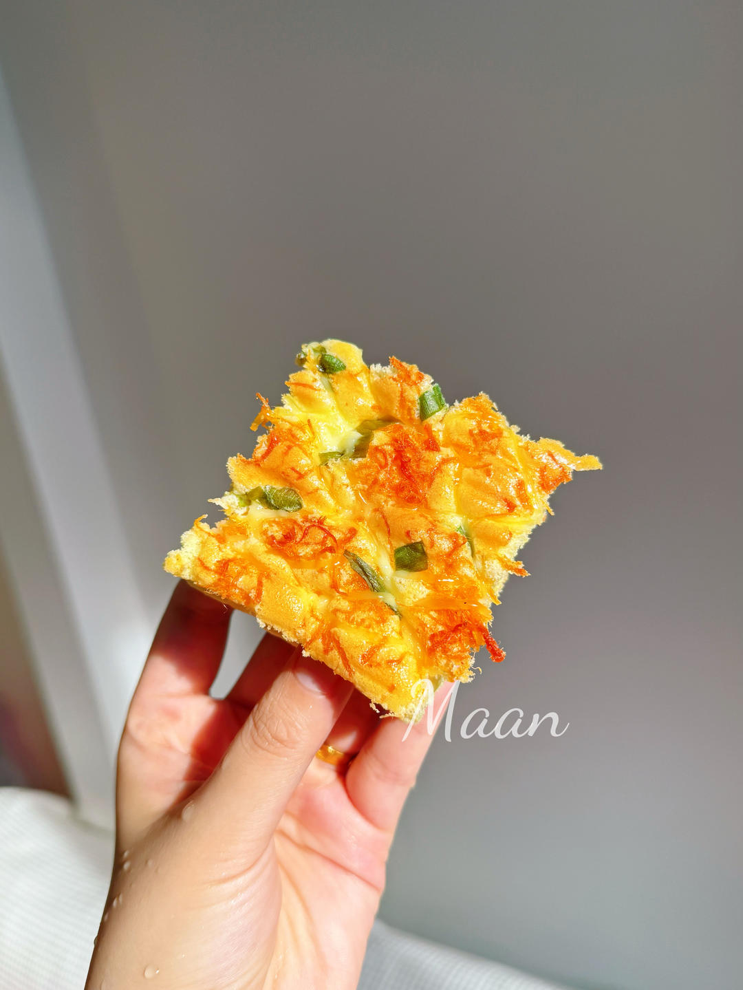 香葱肉松蛋糕｜咸香松软百吃不厌｜做法简单一次成功！