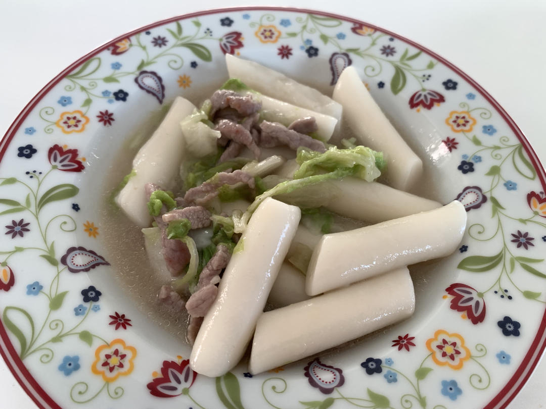 白菜肉丝炒年糕