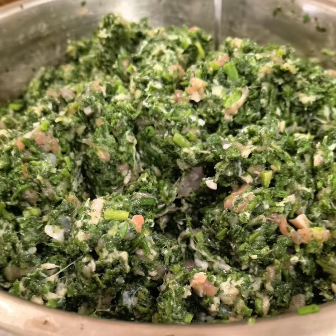 ༄「荠菜鲜肉饺子馅儿」༄必须加把韭菜才提鲜✌️✌️✌️