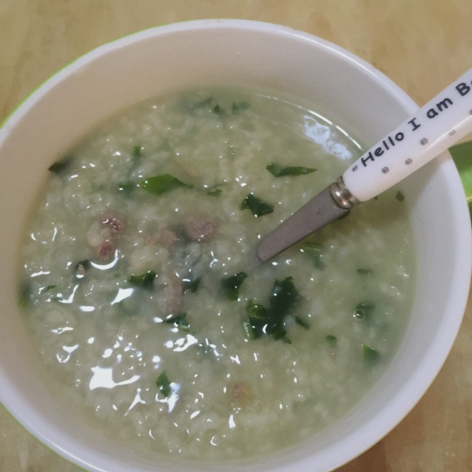 生滚青菜猪肝粥