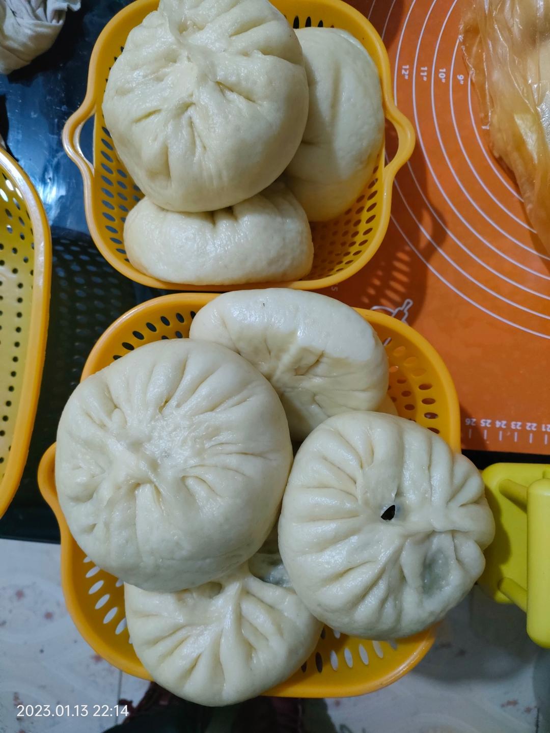 酱肉茴香苗包子