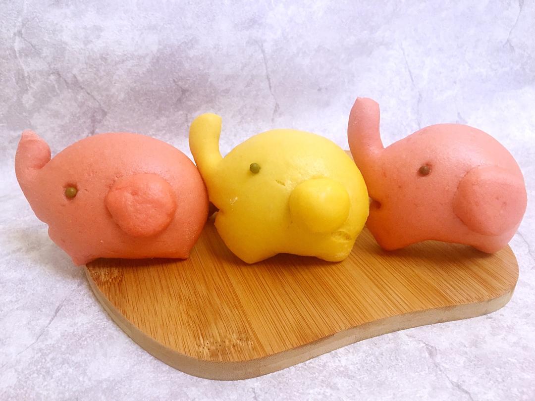 秦麻麻蜜茶做的小象馒头一次发酵