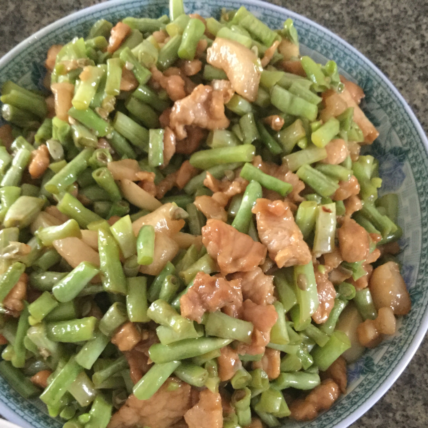 肉沫豆角下饭菜