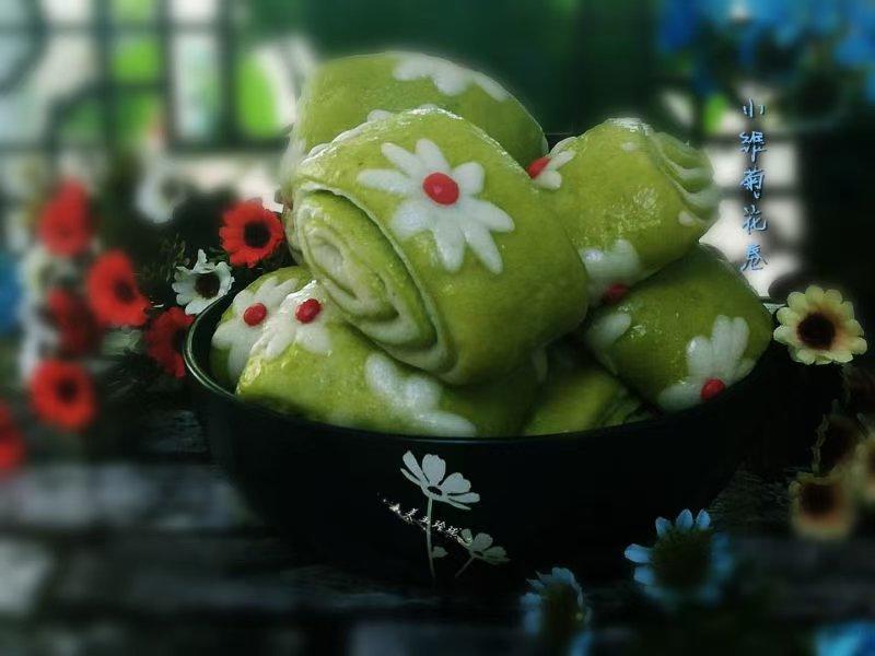 🌼菠菜小雏菊馒头🌼