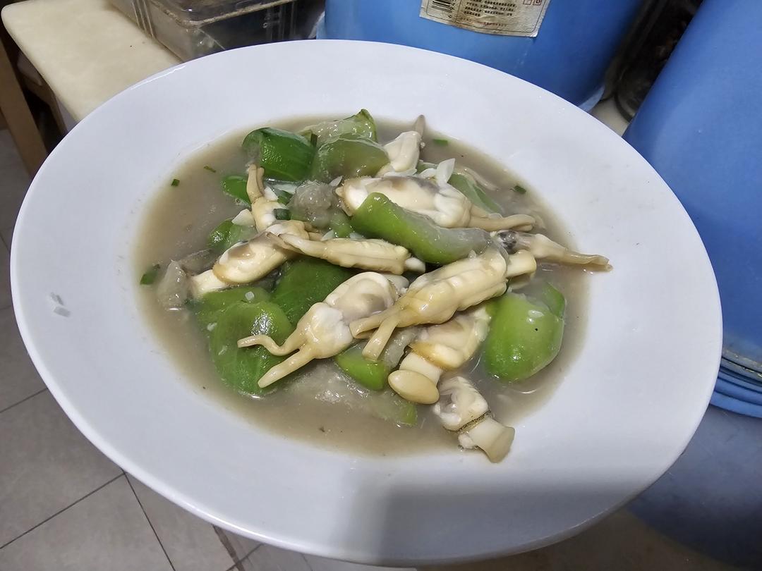 丝瓜炒蛏子