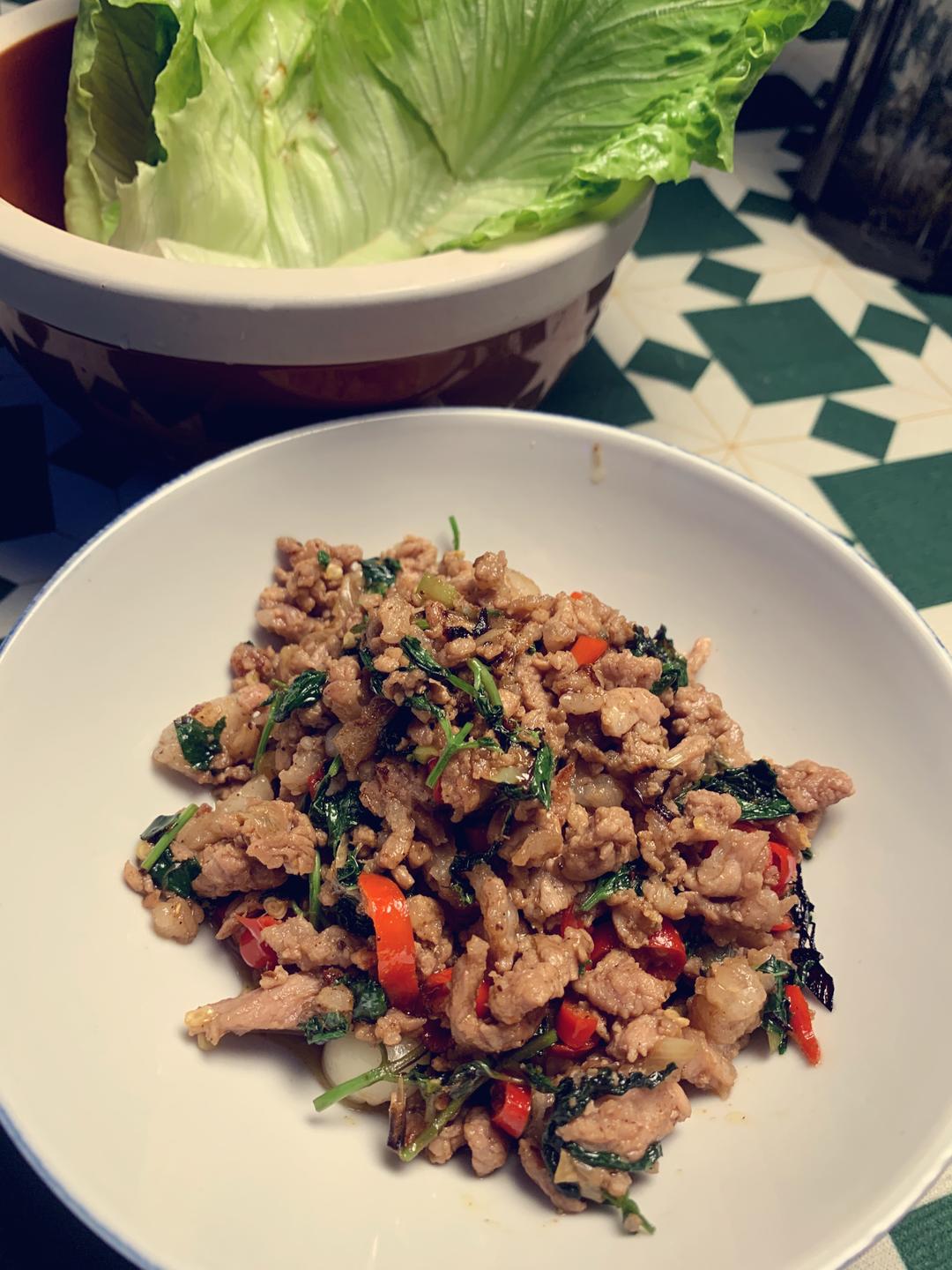 清爽辣口的薄荷炒肉沫的做法